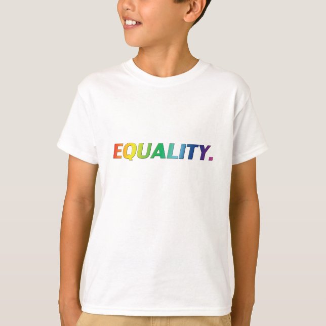 Gleichwertiger Stolz lgbtq lgbt quee Schwulenregen T-Shirt (Vorderseite)
