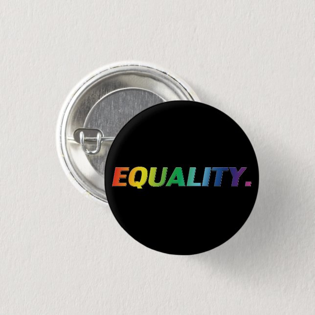 Gleichwertigkeit Lgbtq Lgbt Gay Pride Regenbogen s Button (Vorne & Hinten)