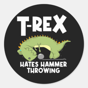 Gleis- und Feldhammerwerfer T Rex Hammer Hammer Runder Aufkleber