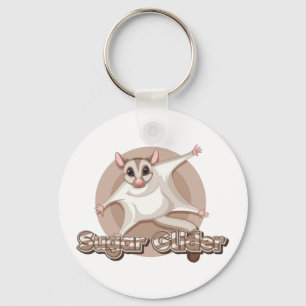 Gleitender Sugar Glider Cartoon-Kunst Schlüsselanhänger