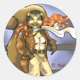 Gleithörnchen-Aufkleber Runder Aufkleber