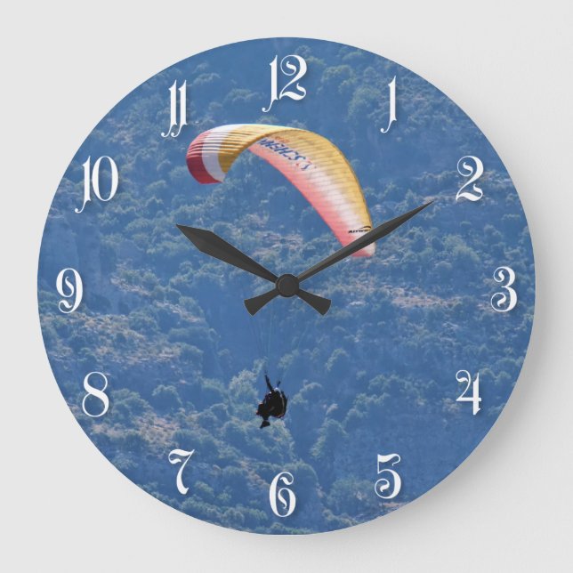 Gleitschirm Große Wanduhr (Vorderseite)