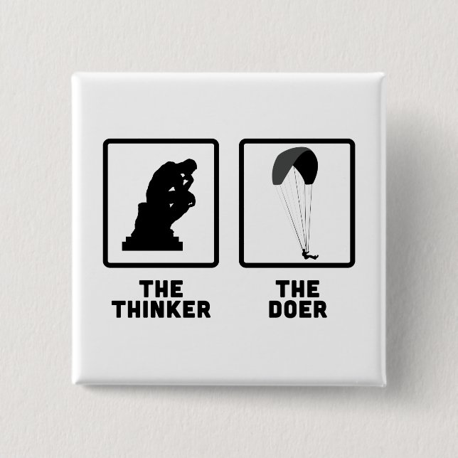 Gleitschirmfliegen Button (Vorderseite)