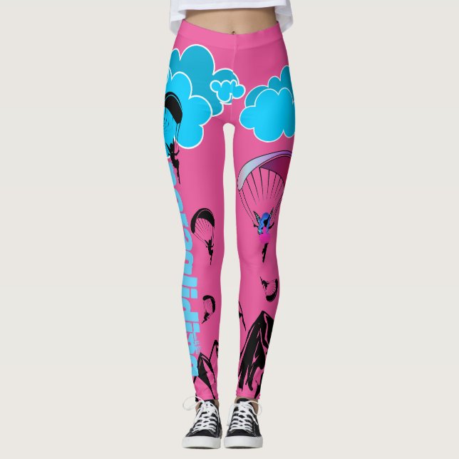 Gleitschirmfliegen-Elf-Landschafts-Leggings Leggings (Vorderseite)