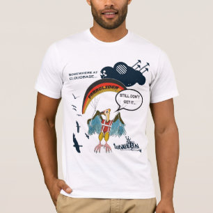 Gleitschirmfliegen-Geier-Cartoon T-Shirt