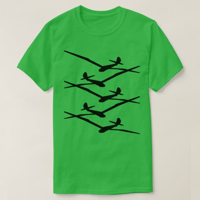 Gleitschirmflieger-Flugzeug 12 T-Shirt (Design vorne)