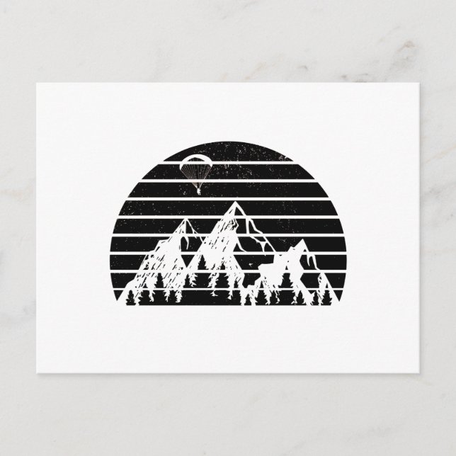 Gleitschirmgebirge | Geschenkgutscheine für Luftsp Postkarte (Vorderseite)