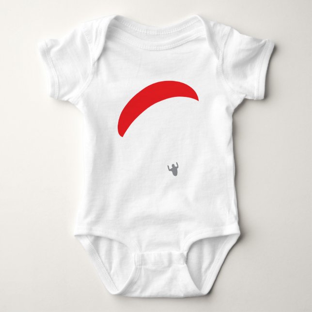 Gleitschirmrot - Gleitschirmfliegen Baby Strampler (Vorderseite)