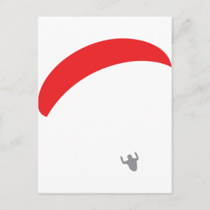 Gleitschirmrot - Gleitschirmflieger Postkarte