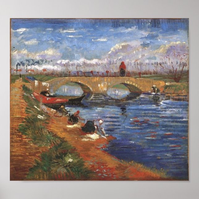 Gleize Bridge, Vigueirat Canal Van Gogh Fine Art Poster (Vorne)