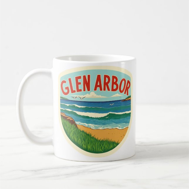 Glen Arbor Michigan Vintag Kaffeetasse (Links)