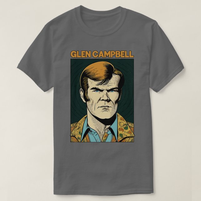 Glen Campbell Retro Style Lüfterdesign T-Shirt (Design vorne)