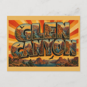 Glen Canyon Arizona Wüsten-Canyon-Wasser-Kunst Postkarte