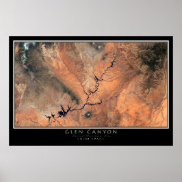 Glen Canyon - Lake Powell National Park Satellite Poster
