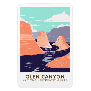 Glen Canyon Reflection Canyon Vintag Magnet