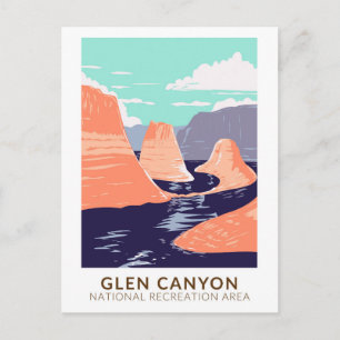 Glen Canyon Reflection Canyon Vintag Postkarte