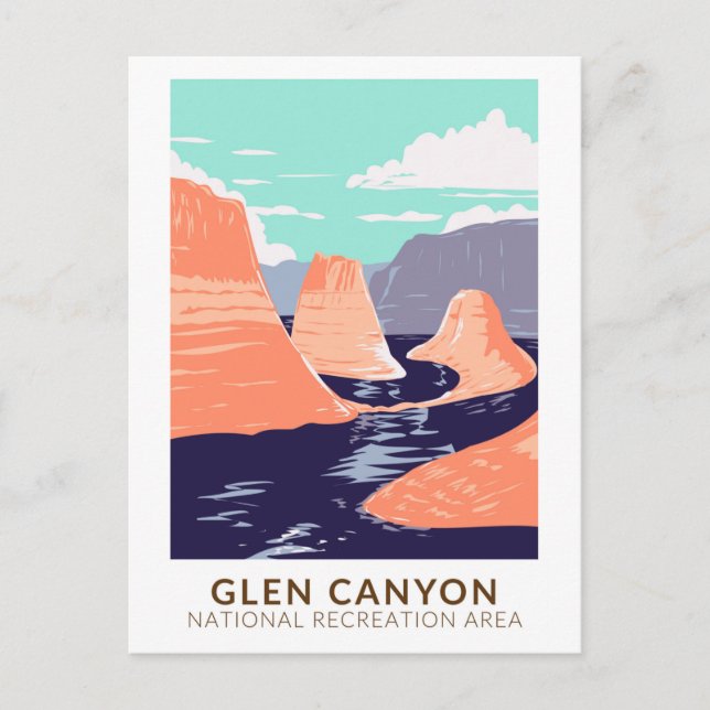 Glen Canyon Reflection Canyon Vintag Postkarte (Vorderseite)