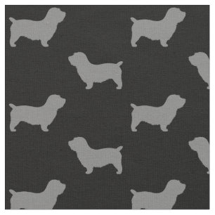 Glen des Imaal Terrier-Silhouette-Musters Stoff