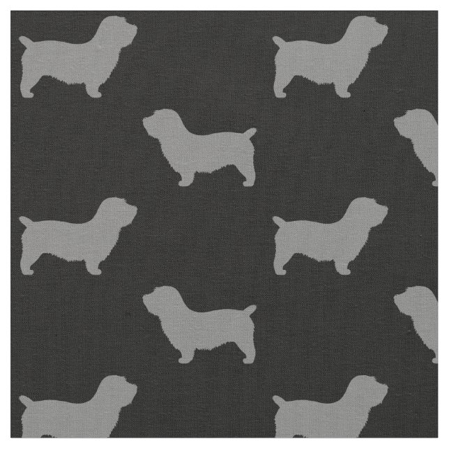 Glen des Imaal Terrier-Silhouette-Musters Stoff (Nahaufnahme)