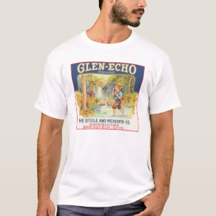 Glen-Echo Vintage-Lebensmittelkisten-Etikett T-Shirt