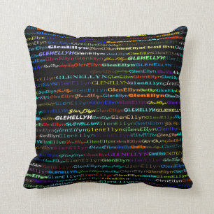 Glen Ellyn Text Design I Throw Kissen