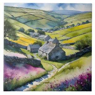 "Glen Garlands" Landschaft Yorkshire Dales Scene Fliese