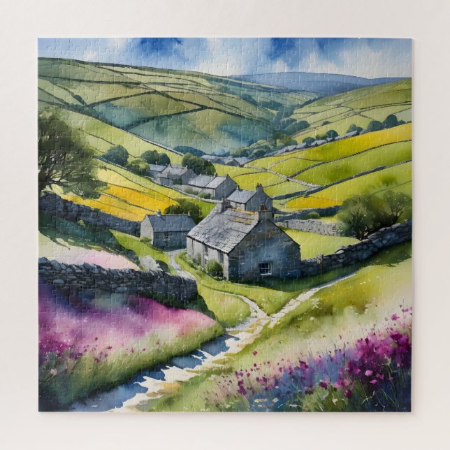 "Glen Garlands" Landschaft Yorkshire Dales Scene Puzzle (Vertikal)