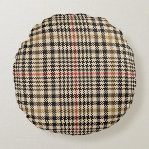 Glen Karo Plaid Pixel Art Rundes Kissen
