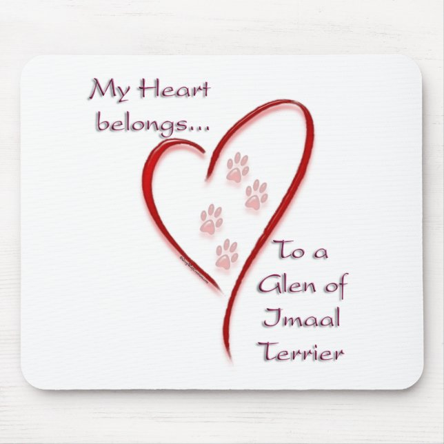 Glen of Imaal Terrier Heart Belongs Mousepad (Vorne)