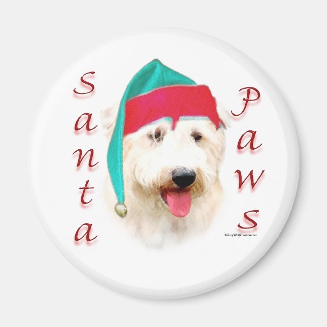Glen of Imaal Terrier Santa Paws Magnet (Vorne)