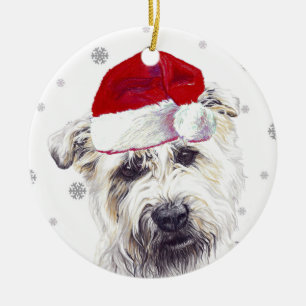 Glen of Imaal Terrier - Weihnachtsmannmütze Weihna Keramik Ornament