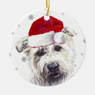 Glen of Imaal Terrier - Weihnachtsmannmütze Weihna Keramik Ornament