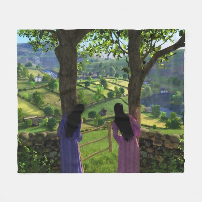 Glen of the Twins Fleece Blanket (Vorderseite (Horizontal))
