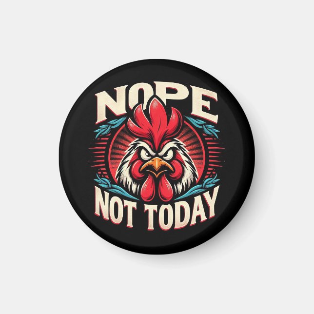 "Glen the Nope Chicken" Magnet (Vorne)