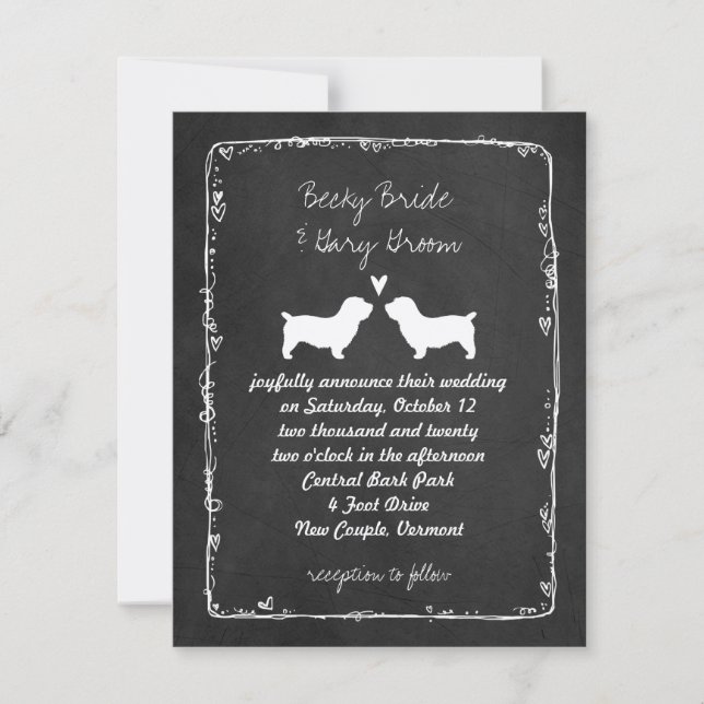 Glen von Imaal Terriers Wedding Save the Date Einladung (Vorderseite)