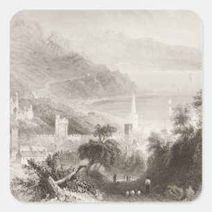 Glenarm, Landkreis Antrim, Nordirland Quadratischer Aufkleber