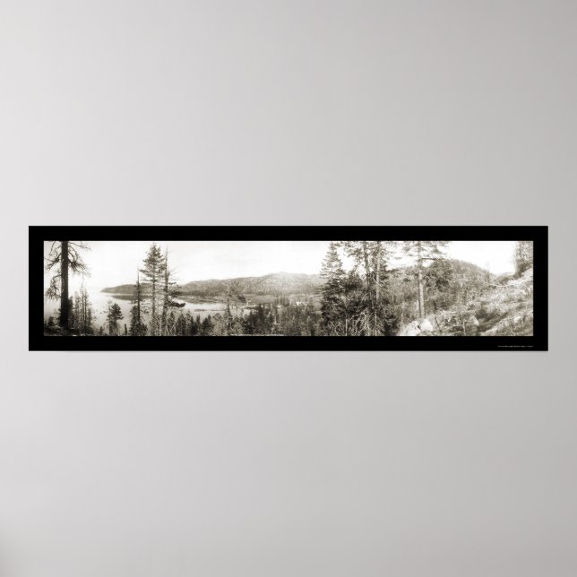 Glenbrook Lake Tahoe Foto 1906 Poster (Vorne)