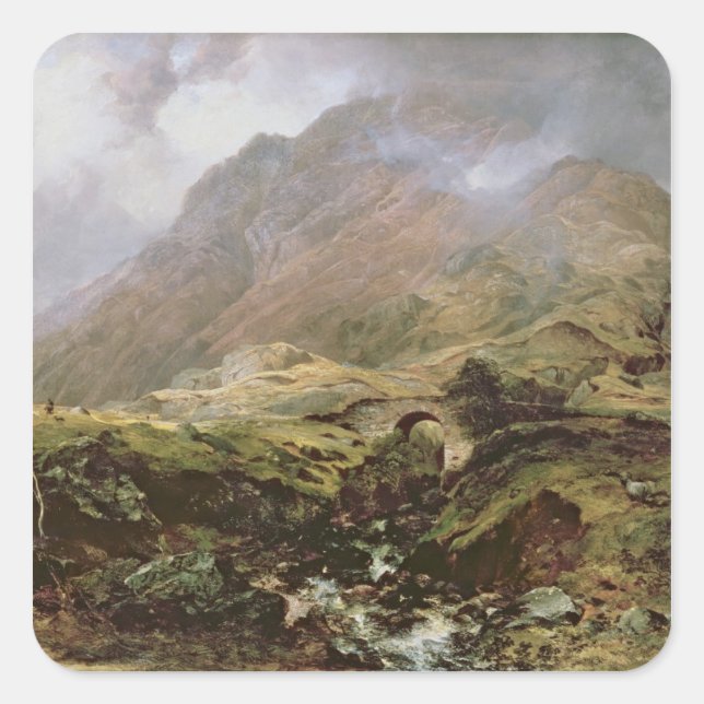 Glencoe, 1847 quadratischer aufkleber (Vorderseite)