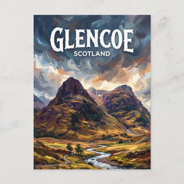 Glencoe Schottland Postkarte (Vorderseite)