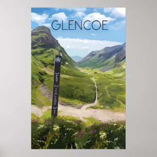 Glencoe Schottland Reiseplakat Poster