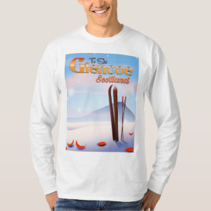 Glencoe Schottland Skiposter T-Shirt
