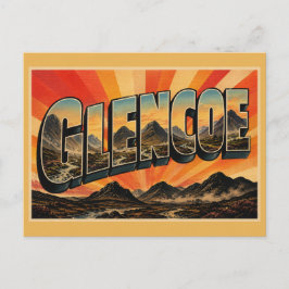 Glencoe Schottland Vintage Reise Kunst Postkarte