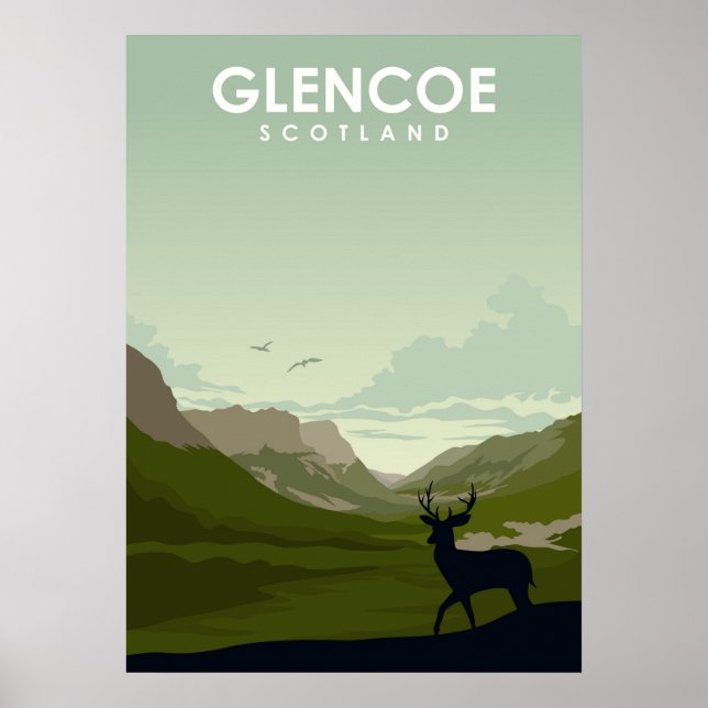 Glencoe Scotland National Park Travel Poster (Vorne)