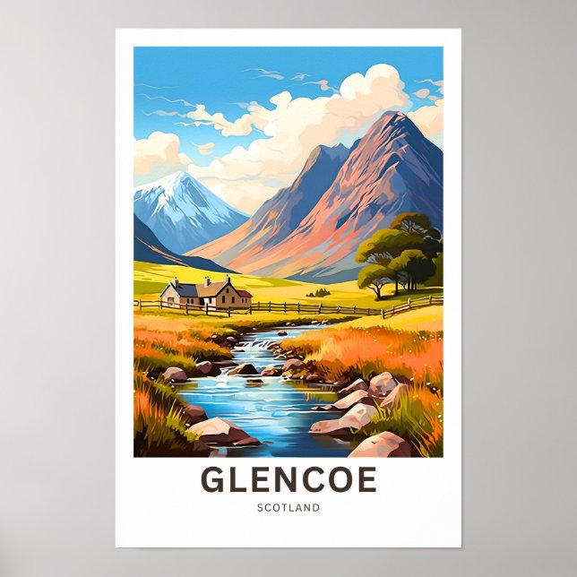 Glencoe Scotland Travel Print Poster (Vorne)