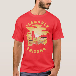 Glendale Arizona Wüste Illustration Vintage Seele T-Shirt