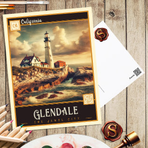 Glendale, Kalifornien Vintage-Postkarte Postkarte