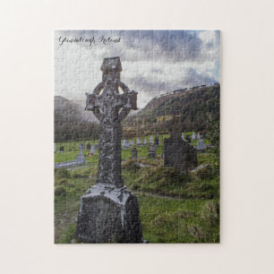 Glendalough Irland keltisches Kreuz Puzzle