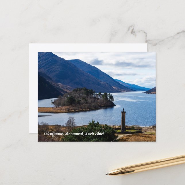 Glenfinnan Monument, Loch Shiel, Schottland Postkarte (Vorderseite/Rückseite Beispiel)