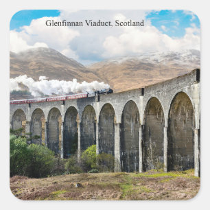 Glenfinnan Viaduct, Schottland Quadratischer Aufkleber