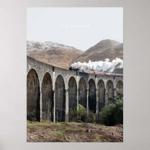 Glenfinnan Viadukt, Schottland Reisevorführung Poster
